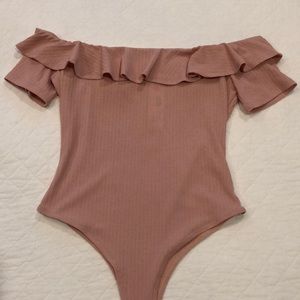 Women’s Off the Shoulder Blush Bodysuit